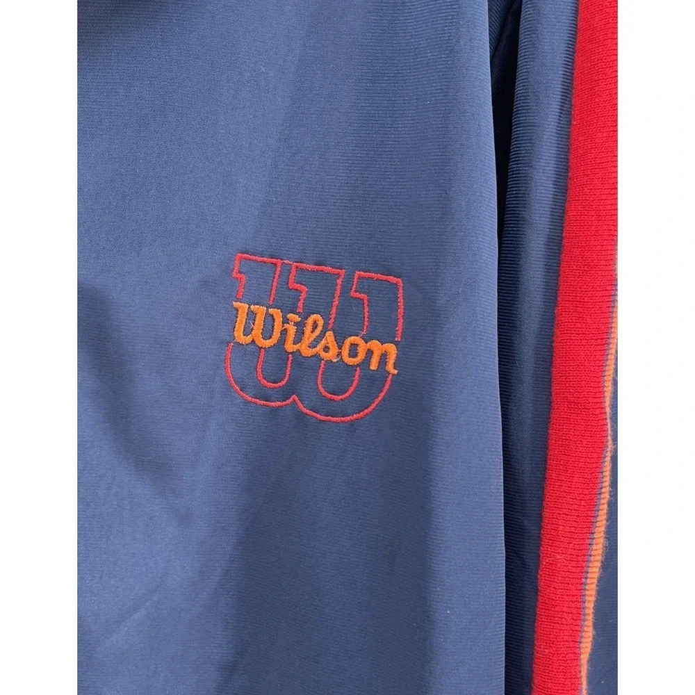 Vintage Wilson Full Zip Warmup Track Jacket Ring Collar Retro Sportswear Mens XL